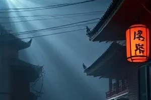 《蓝色信笺》书桌上摊开的蓝色信纸
